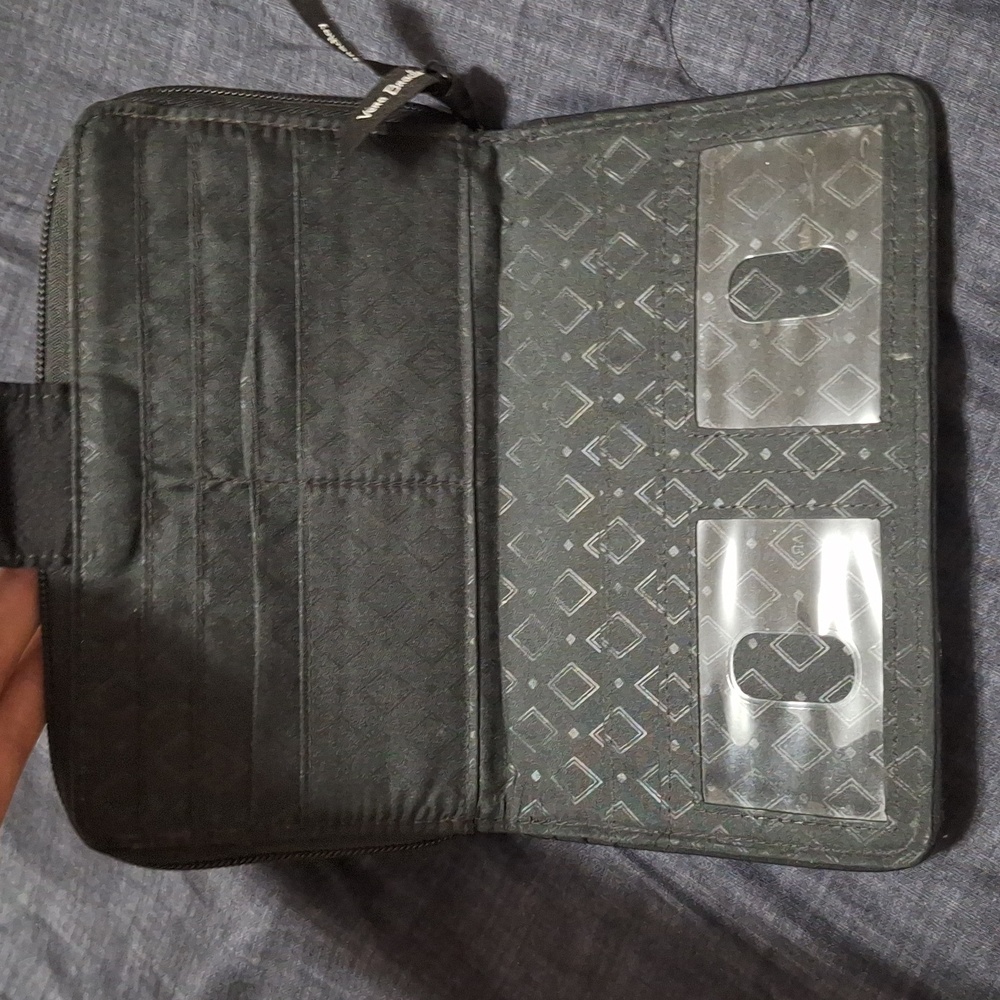 Vera Bradley Quilted Black Wallet - Picture 3 of 4